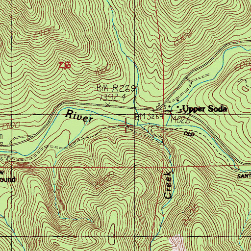 Topographic Map of Stewart Creek, OR