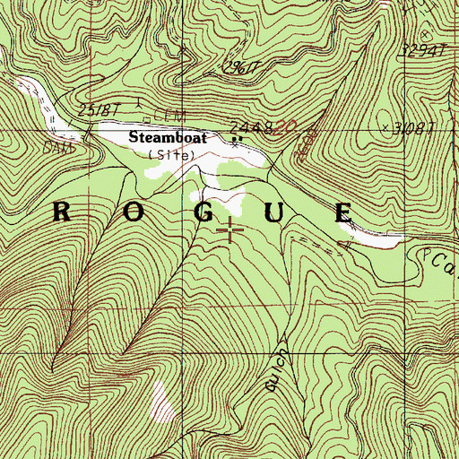 Topographic Map of Sutton Gulch, OR