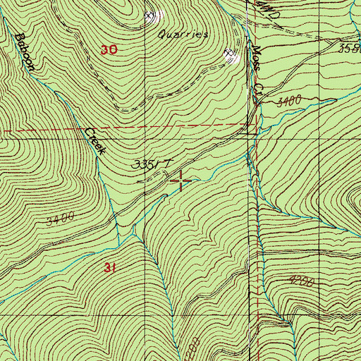 Topographic Map of Swift Creek Trail, OR