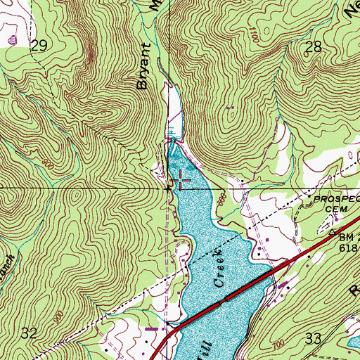 Topographic Map of Bryant Mill Hollow, AL