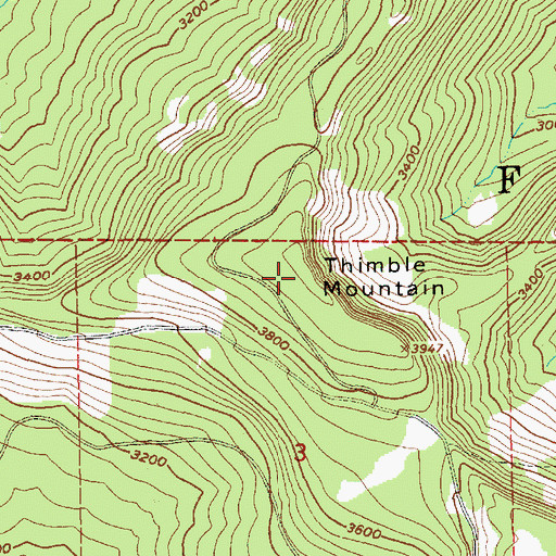 Topographic Map of Thimble Mountain, OR
