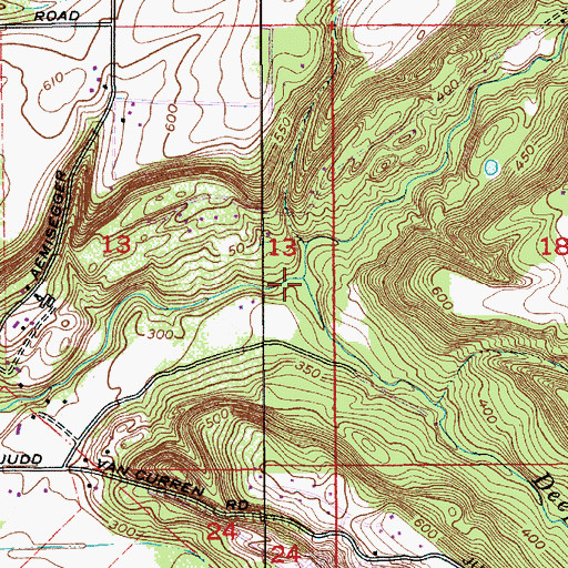 Topographic Map of Tickle Creek, OR