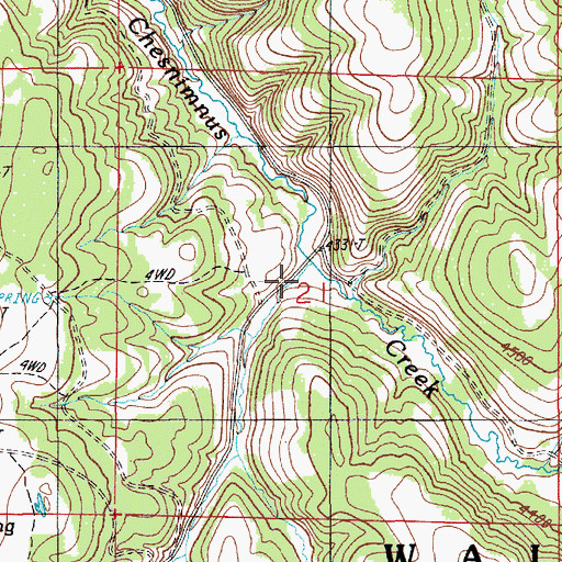 Topographic Map of Vance Draw, OR
