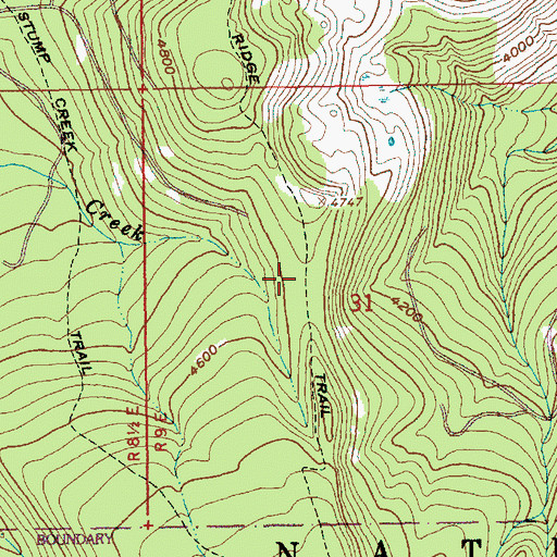 Topographic Map of Vista Ridge Trail, OR