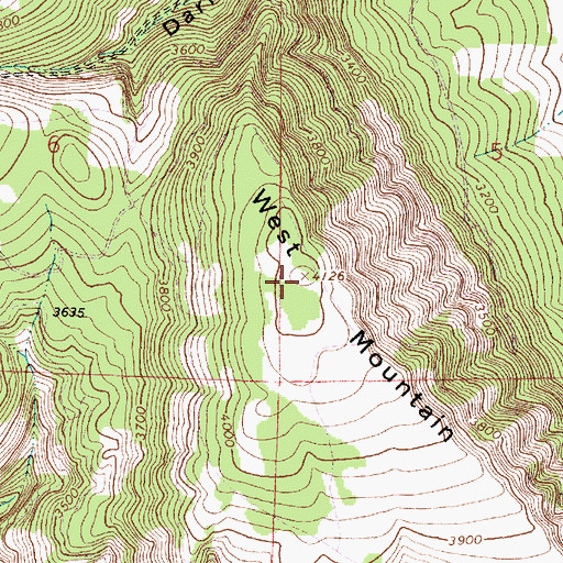 Topographic Map of West Mountain, OR