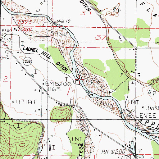 Topographic Map of Williams Creek, OR