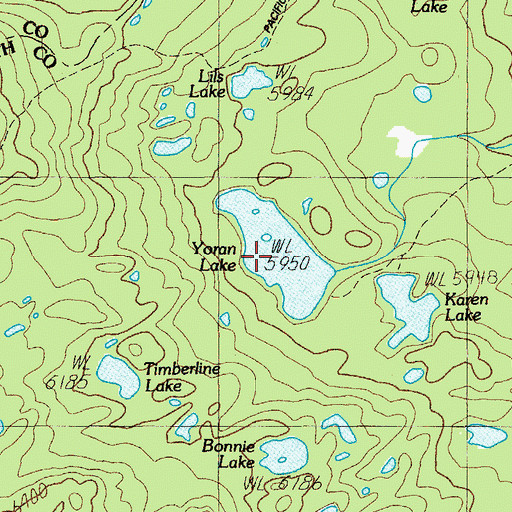 Topographic Map of Yoran Lake, OR