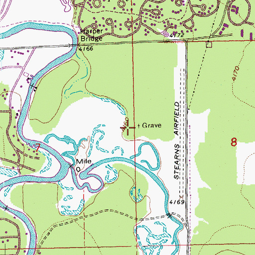 Topographic Map of Harper Cemetery, OR