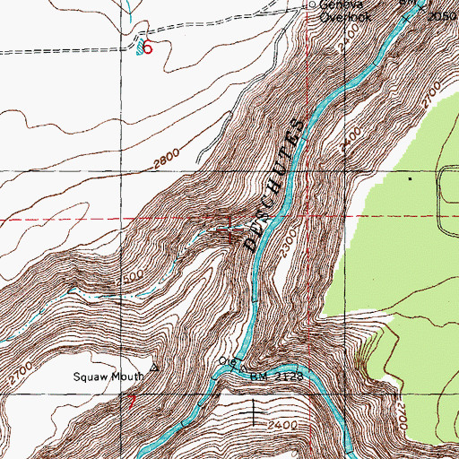 Topographic Map of Carcass Canyon, OR