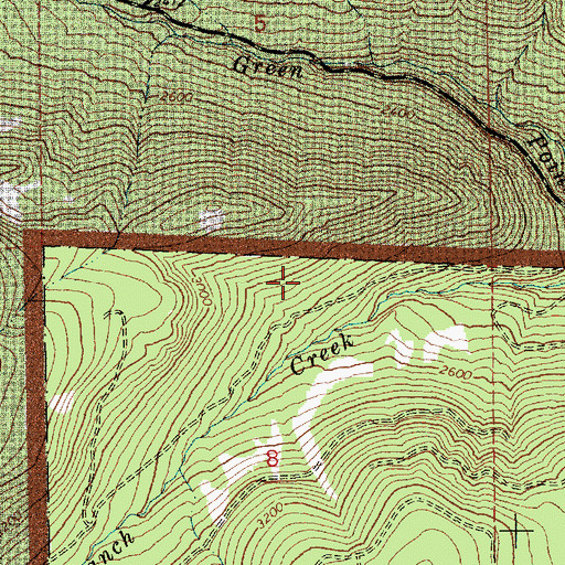 Topographic Map of Crystal Springs, OR