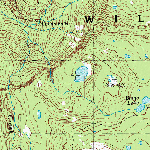 Topographic Map of Bongo Lake, OR