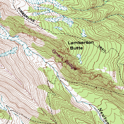Topographic Map of Gnarl Ridge, OR
