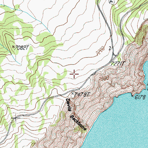 Topographic Map of Merriam Point, OR