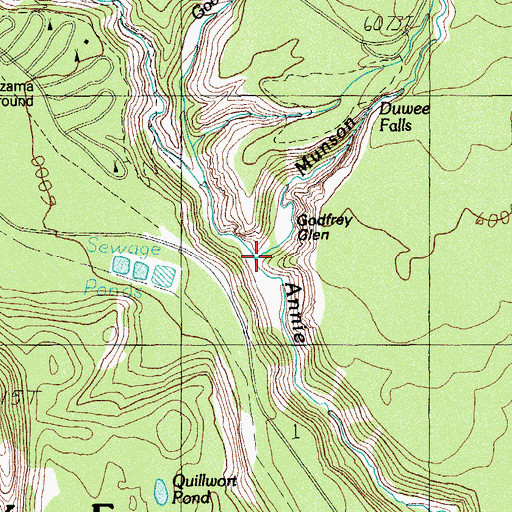 Topographic Map of Munson Creek, OR