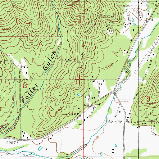 Topographic Map of Azalea Spring, OR