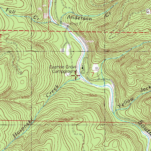 Topographic Map of Hosposki Creek, OR