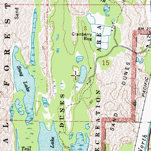 Topographic Map of Lyons Reservoir, OR