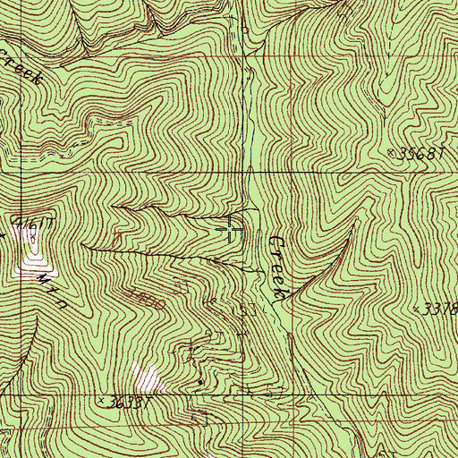 Topographic Map of Mocks Gulch, OR