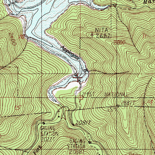 Topographic Map of Seattle Bar (historical), OR