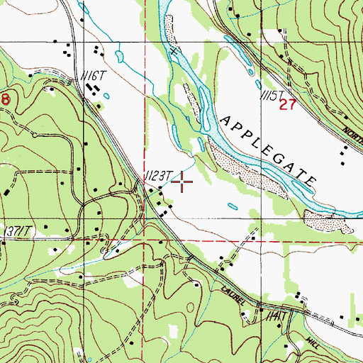 Topographic Map of Johnston Creek, OR