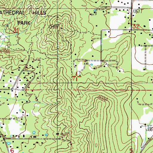 Topographic Map of Gaughan Spring, OR