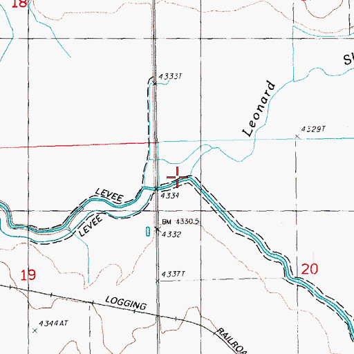Topographic Map of Leonard Slough, OR