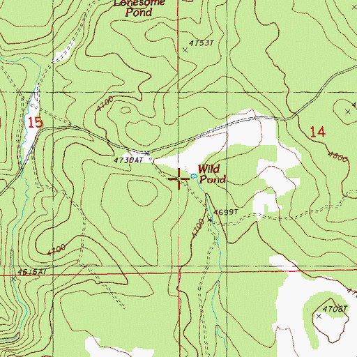 Topographic Map of Wild Pond, OR