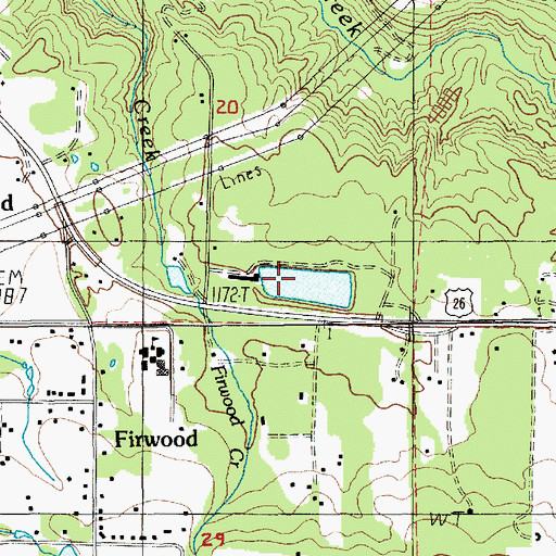 Topographic Map of Firwood Veneer Corporation Dam, OR