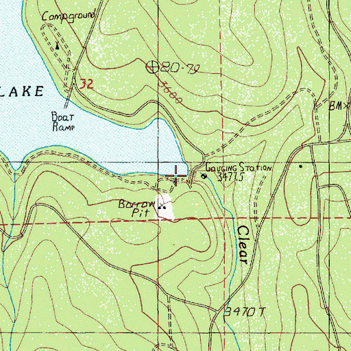 Topographic Map of Wasco Dam, OR