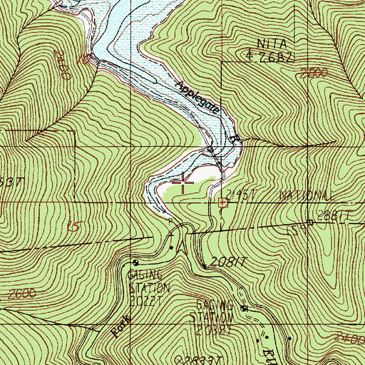Topographic Map of Seattle Bar Recreation Site, OR