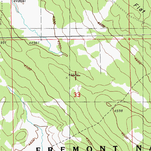 Topographic Map of North Fork Ranch, OR
