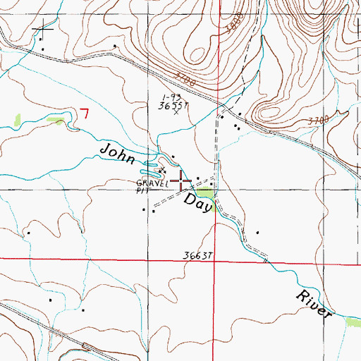 Topographic Map of Velvin Ranch, OR