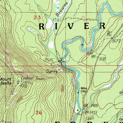 Topographic Map of Big Bend Camp, OR