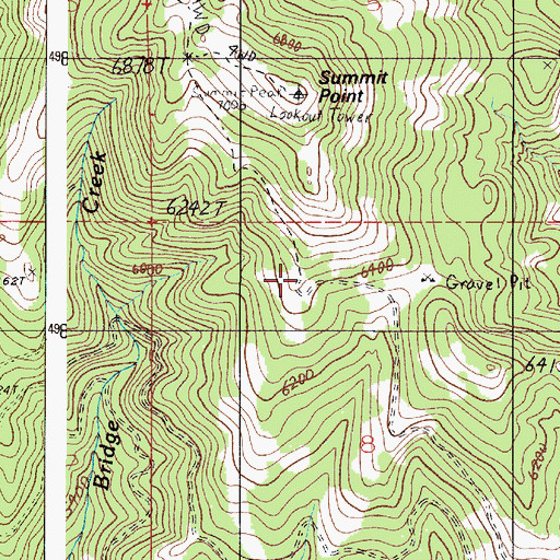 Topographic Map of Summit Point Trailhead, OR