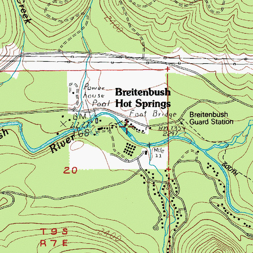 Topographic Map of Breitenbush, OR