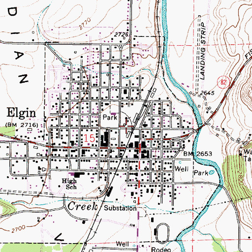 Topographic Map of Chandler Airstrip (historical), OR