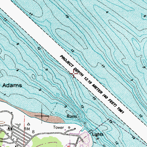 Topographic Map of Upper Desdemona Shoal, OR