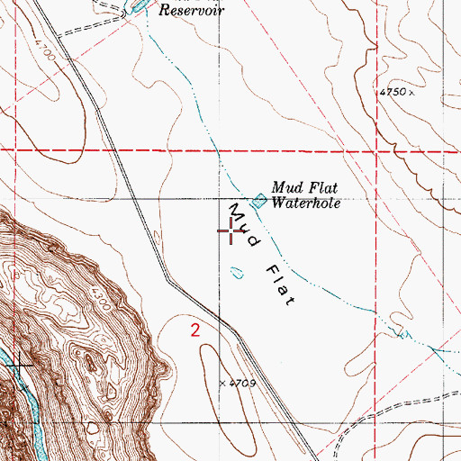 Topographic Map of Mud Flat, OR