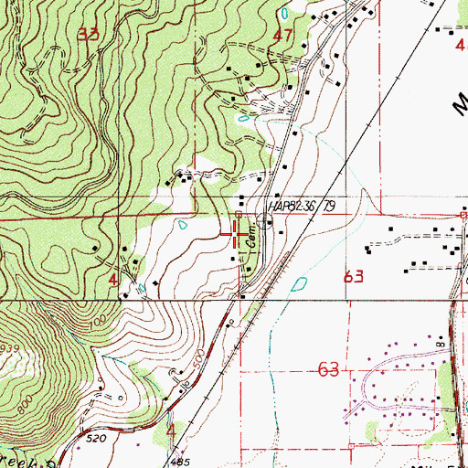 Topographic Map of Mohawk Community Church Cemetery, OR