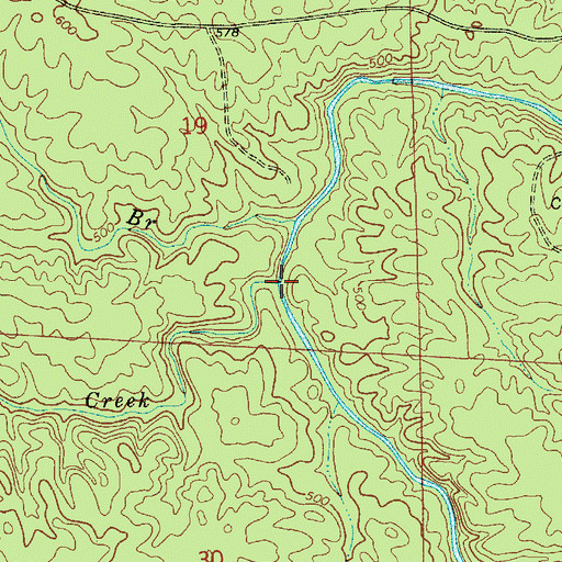 Topographic Map of Cedar Creek, AL