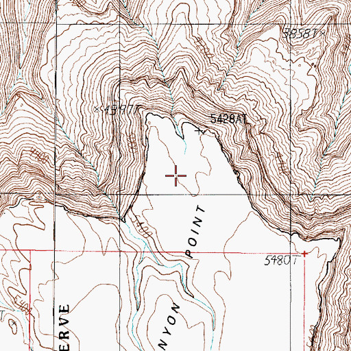 Topographic Map of South Canyon Point, AZ