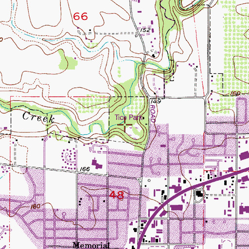 Topographic Map of Tice Park, OR