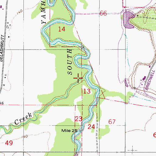 Topographic Map of Deer Creek, OR