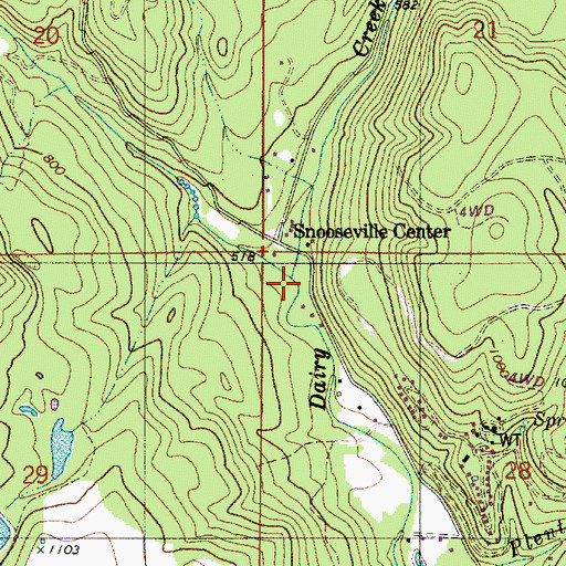 Topographic Map of Denny Creek, OR