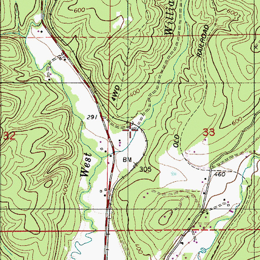Topographic Map of Hares Canyon, OR
