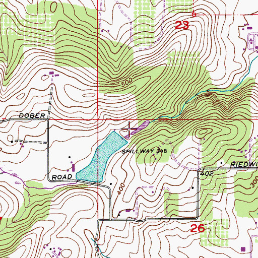 Topographic Map of Guthrie Reservoir, OR