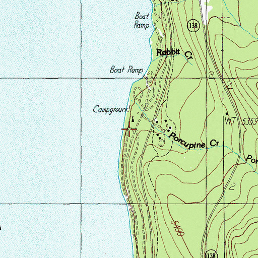 Topographic Map of Diamond Lake Guard Station, OR