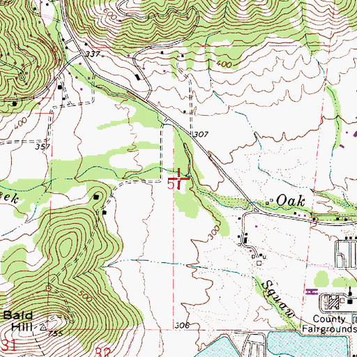Topographic Map of Mulkey Creek, OR