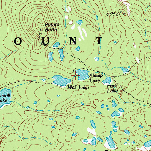 Topographic Map of Sheep Lake, OR