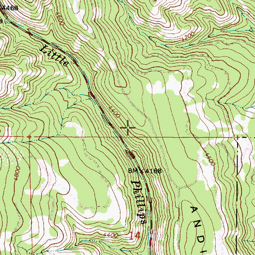 Topographic Map of Gant Spring, OR